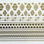 Amaily Nail Sticker No. 8-10 Native Pattern Gold