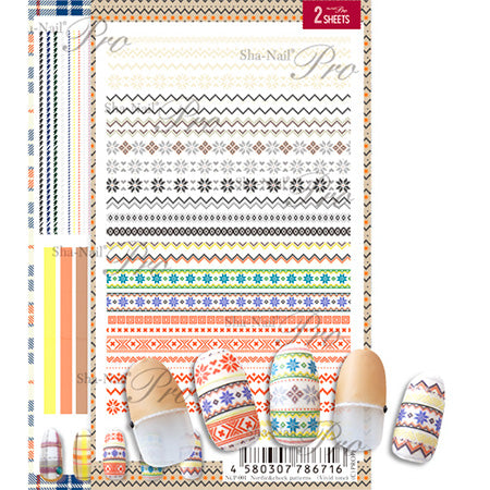 Sha-Nail Pro Nordic & Check Pattern (Vivid Tone) NCP-001