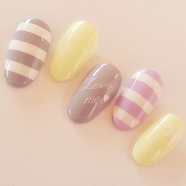 Amaily Nail Sticker No. 2-4 Note Message White