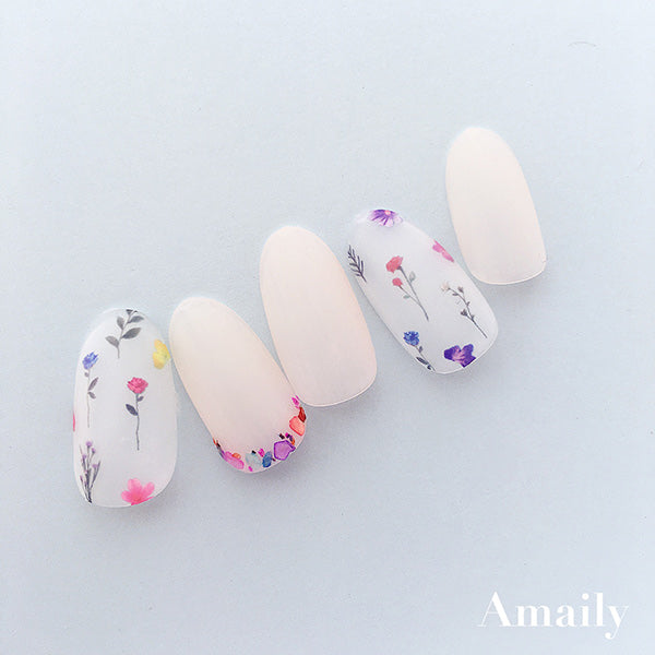 Amaily Nail Sticker No. 1-19 Flower Garden 2