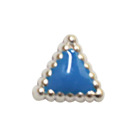 Jewelry-Nail Brillion Triangle Turquoise Frame Gold(M)