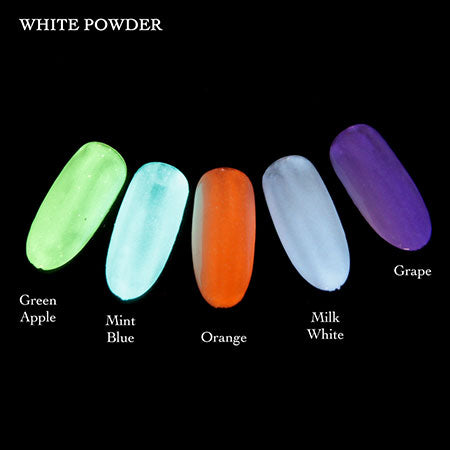 Tsumekira ◆ White Miracle Glow Powder 5 color set SP-GLP-102