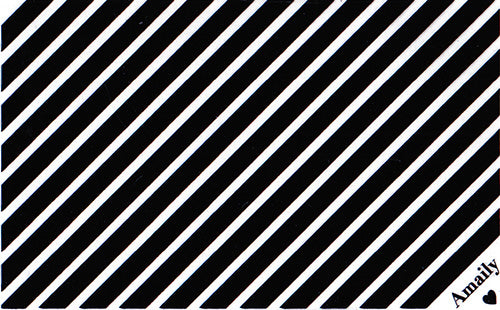 Amaily Nail Sticker No. 5-1 Border Black 3mm
