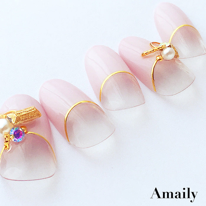 Amaily Nail Sticker Line Gold No.5-17