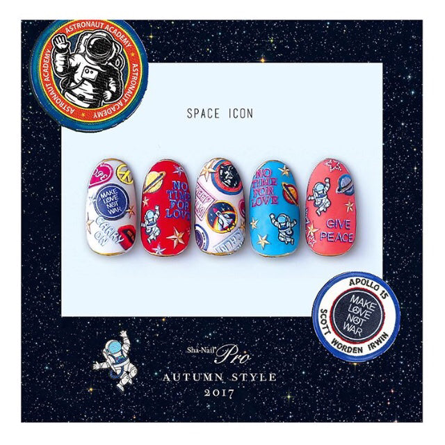 Sha-Nail Pro Nail Sticker Space Icon SIC-001