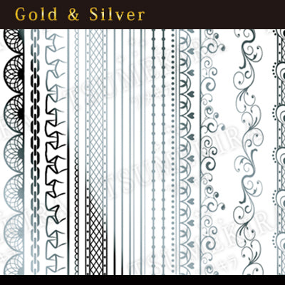 TSUMEKIRA Nail Sticker YAGALA Produce 1 Lace it up! Silver NN-YGL-103