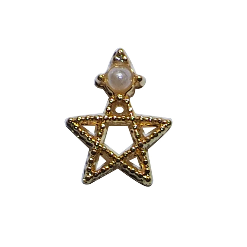 Nail Accessory Wire Star Gold Pearl