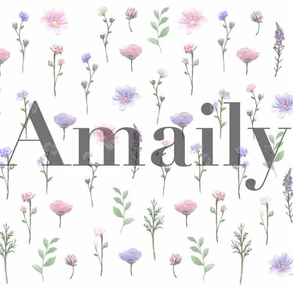 Amaily Nail Sticker No. 1-18 Flower Garden 1