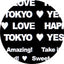 Amaily Nail Sticker No. 2-2 Gothic Message White