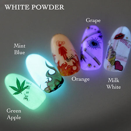 Tsumekira ◆ White Miracle Glow Powder 5 color set SP-GLP-102