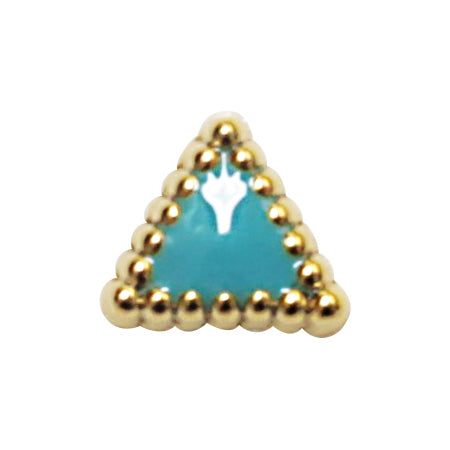 Jewelry-Nail Brillion Triangle Light Turquoise Frame Gold(M)