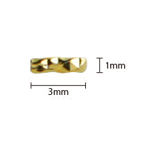 SHAREYDVA Nail Accessories Twisted Stick Gold 3mm
