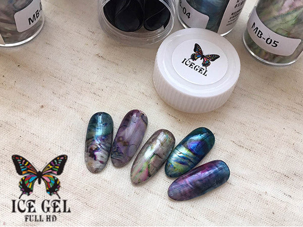 ICE GEL Sticky Aurora Film Marble Blue MB-04(Missing item)