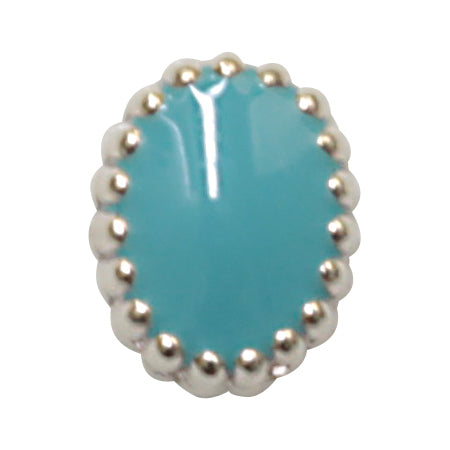 Jewelry-Nail Brion Opal Light Turquoise Frame Silver (SS)