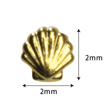 SHAREYDVA Metal Shell 2mm Gold 30p