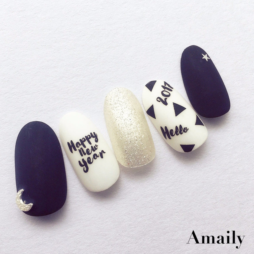Amaily Nail Sticker No. 9-1 WH2017 Black