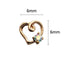 Nail Accessory Wire Heart G Gold Aurora
