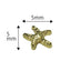 SHAREYDVA Metal Studs Star Fish Gold M 8P