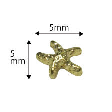 SHAREYDVA Metal Studs Star Fish Gold M 8P