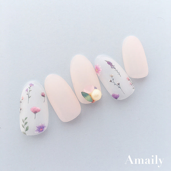 Amaily Nail Sticker No. 1-18 Flower Garden 1