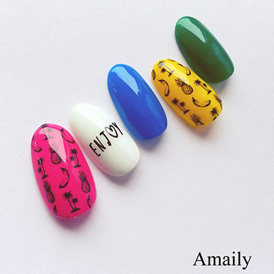 Amaily Nail Sticker No. 3-11 Pineapple Black