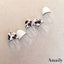 Amaily Nail Sticker No. 1-7 Silhouette Flower Black