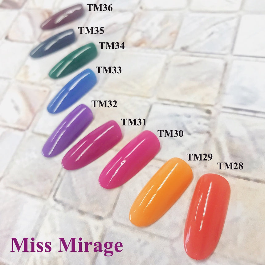 【19841】Miss Mirage Soak Off Gel TM34S Truly Dark Green 2.5g