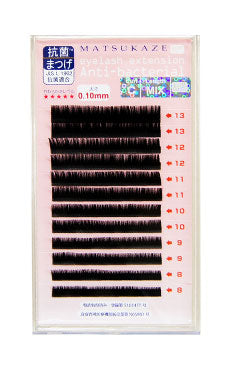 MATSUKAZE Anti-Bacterial Soft Silk Eyelash 0.1mm C Curve Mix