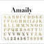 Amaily Nail Sticker No. 4-7 ABC Gold