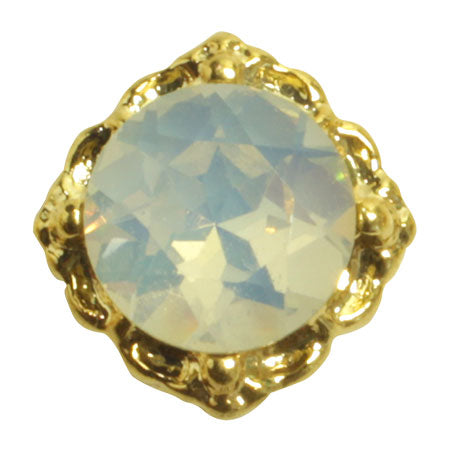 SHAREYDVA Nail Accessory Antique Frame Square White Opal