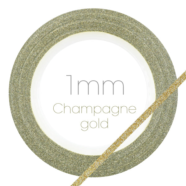 Bonnail Glitter Line Tape Champagne Gold 1mm