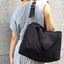 【25989】Soeno Nail Tote Bag Beige / Black