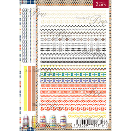 Sha-Nail Pro Nordic & Check Pattern (Vivid Tone) NCP-001