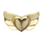 Putiel Nail Parts Heart Wing Gold