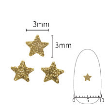 SHAREYDVA Nail Parts Shine Plate Star S Gold