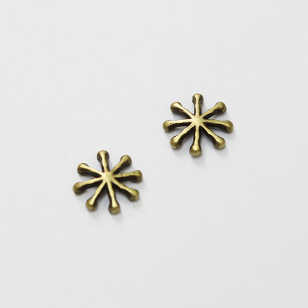 【23642 】SHAREYDVA Nail Parts Asterisk Antique Gold