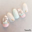 Amaily Nail Sticker No. 1-8 Silhouette Flower White