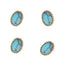 Bonnail Natural Stone & Frame Oval Turquoise