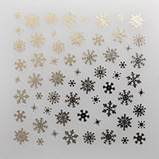 SHAREYDVA Nail Seal Snow Crystal Gold