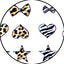 Amaily Nail Sticker No. 1-1 Leopard Zebra