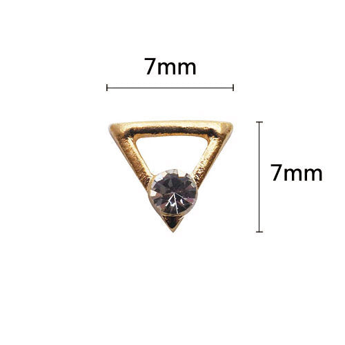 Nail Accessories Triangle G Gold Diamond