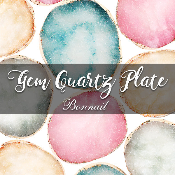 Bonnail Gem Quartz Plate Moon Sapphire