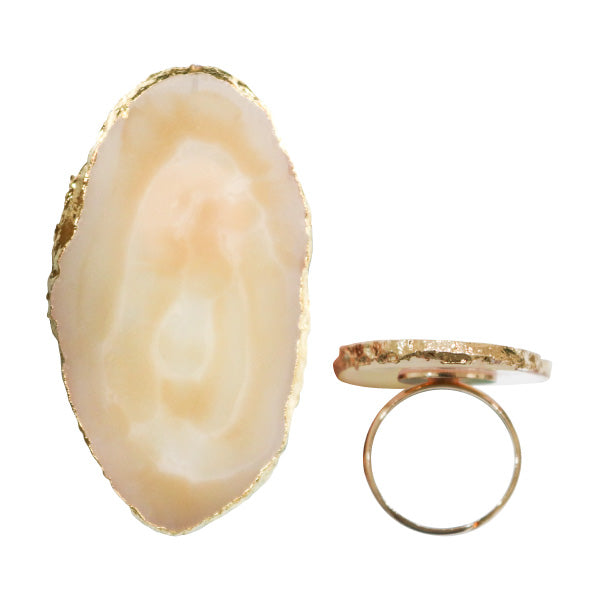 Bonnail Natural Stone Ring Silk Opal