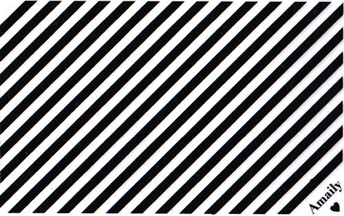 Amaily Nail Sticker No. 5-2 Border Pattern Black 2mm
