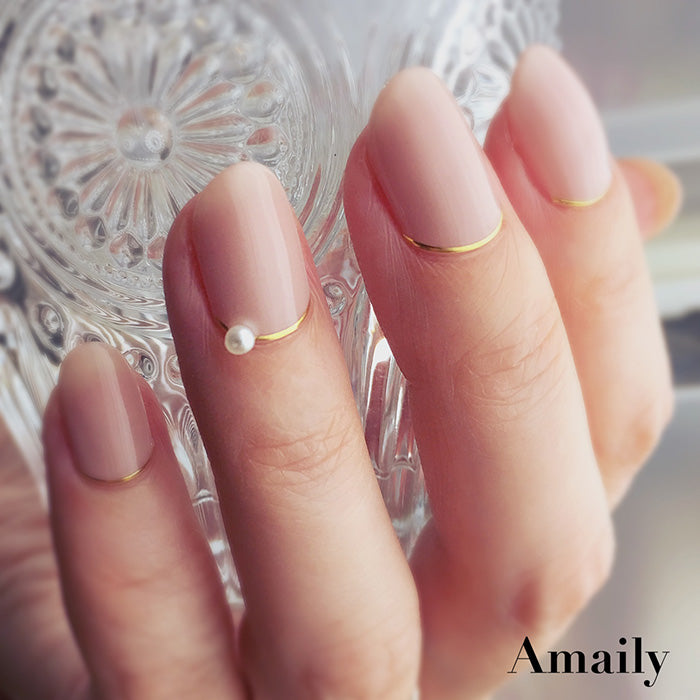 Amaily Nail Sticker Line Gold No.5-17