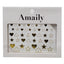 Amaily Nail Sticker No. 8-6 Star & Heart Gold