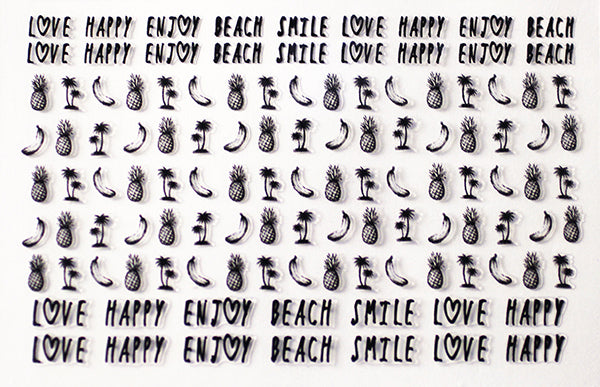 Amaily Nail Sticker No. 3-11 Pineapple Black