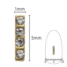 SHAREYDVA Charm Stick Gold 4P