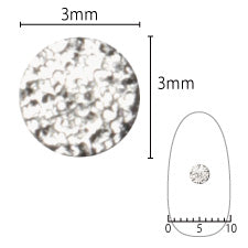 [88862]SHAREYDVA Nail Parts Shine Plate Circle S Silver