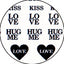 Amaily Nail Sticker No. 2-5 Love Message Black